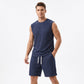 Set med linne och shorts i ledig sportstil för män