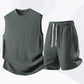 Set med linne och shorts i ledig sportstil för män