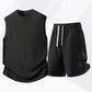 Set med linne och shorts i ledig sportstil för män