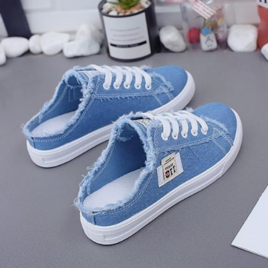 🔥50% RABATT! 🔥Mule-sneakers i denim för damer