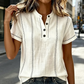 👚 50% RABATT! 🌸 Avslappnad Damtopp med Kort Ärm – Lätt Tyg, Ledig Passform & Perfekt För En Avslappnad Sommarkänsla ☀️