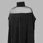 Damblus med hög hals och fladdermusärmar – avslappnad stil