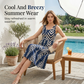 👗 50% RABATT NU! 🌸 Damklänning Casual Tryckt Flowy Midi – Lätt, Avslappnad Passform & Perfekt för Strand, Brunch eller Vardag ☀️
