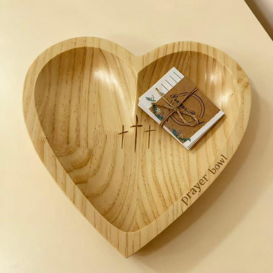 💖50% RABATT Mors Dag 2026 🎁 Hjärtformad Träskål för Bön