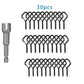 Q-formade springsnapkrokar – 20/30 st, rostskyddade, för utomhus- & inomhusbruk 🔧🪝