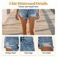 Vintage Slitna Denimshorts