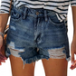 Vintage Slitna Denimshorts