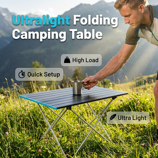 Ultralätt Aluminiumfällbart Campingbord