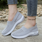 Dam andningsbara mesh slip-on skor – halksäker, stötdämpande & ultralätt 👟💨
