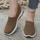 Dam andningsbara mesh slip-on skor – halksäker, stötdämpande & ultralätt 👟💨