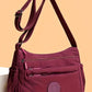 👜 Dam Enfärgad Crossbody-väska ✨ Flerficksig Dragkedja Modig Daglig Väska