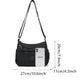 👜 Dam Enfärgad Crossbody-väska ✨ Flerficksig Dragkedja Modig Daglig Väska