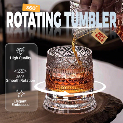 Unikt roterande dricksglas | ✨ Visuellt spektakulärt | 🎁 Perfekt present till whiskyälskare 🥃