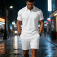 Herr Sommar 2-delat Polo & Shorts-set