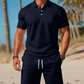 Herr Sommar 2-delat Polo & Shorts-set