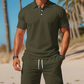 Herr Sommar 2-delat Polo & Shorts-set