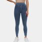 🔥🎁Nyhet 50 % RABATT🔥Casual-leggings i stretchig denim med hög midja och bakfickor