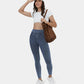 🔥🎁Nyhet 50 % RABATT🔥Casual-leggings i stretchig denim med hög midja och bakfickor