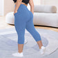 Damleggings med hög midja och fickor – Capri-modell