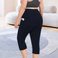 Damleggings med hög midja och fickor – Capri-modell