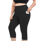 Damleggings med hög midja och fickor – Capri-modell
