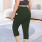 Damleggings med hög midja och fickor – Capri-modell