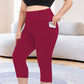 Damleggings med hög midja och fickor – Capri-modell