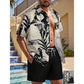 📢📢50% RABATT !! ⏰2-delars set med hawaiisk skjorta och shorts för män👕
