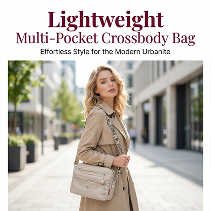 Lättviktig Crossbodyväska med Flera Fack