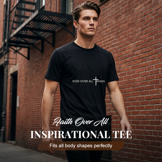 🌟 BEGRÄNSAD TID 50% RABATT! ✨ Tro över Allt Inspirerande T-shirt – Mjuk, Unisex, Positiv Budskap Tee ✨