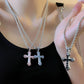 ✝️ 50% RABATT NU! 💎 Hip Hop Iced Out Korshalsband – Kubisk zirkonia, rostfritt stål & fet bling – perfekt för rappare, fester eller streetwear-stil 🔥