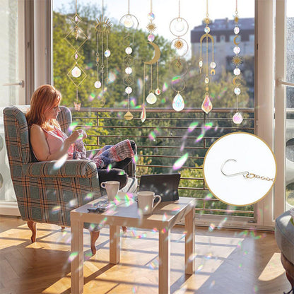 🌈 50% RABATT NU! 🎉 Dekorativ Solfångare Hängset – Krossbestandig, färgglada reflektioner & perfekt för fönster, trädgårdar eller uteplatser – lätt att hänga ✨