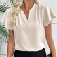 Dam V-ringad Fladderhylsa Blus
