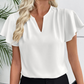 Dam V-ringad Fladderhylsa Blus