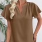 Dam V-ringad Fladderhylsa Blus