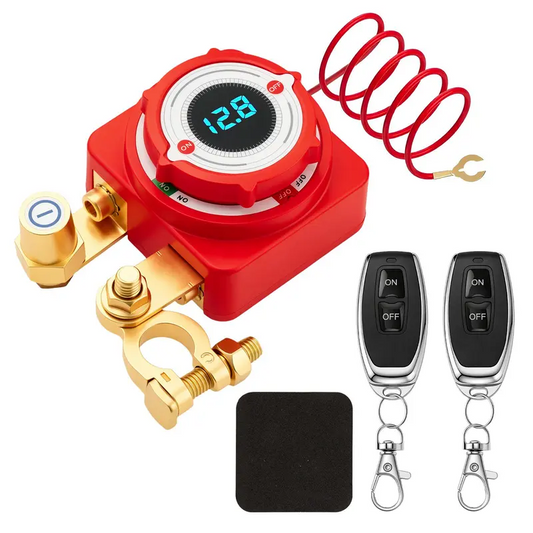 12V/24V Batterifrånskiljare med fjärrkontroll – automatiskt skydd mot urladdning, ultralåg förbrukning & läckagevarning 🔋🛡️
