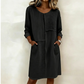 👗 BEGRÄNSAD TID 50% RABATT! ✨ Dam Avslappnad Tunikaklänning – Patchwork, Fickor, 5 Färger 🌿