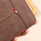 Herr PU-Läder Blixtlås Bifold Plånbok