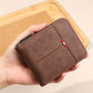 Herr PU-Läder Blixtlås Bifold Plånbok