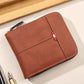 Herr PU-Läder Blixtlås Bifold Plånbok