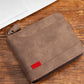 Herr PU-Läder Blixtlås Bifold Plånbok