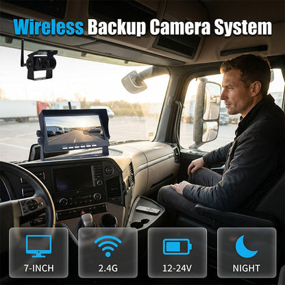 🎁 50% RABATT 🚀 Modern bilteknik för vardagen 🚗 7-tums HD backkamera trådlös – smidig installation & bättre kontroll ⚡