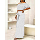 👒 50% RABATT NU! ✨ Dam Off-Shoulder Prickigt Set – Elegant Högmidja & Luftigt – Sommarsemesterns Måste 🍋