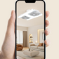 🌬️✨ Dubbel takfläkt med LED-ljus – modern design med fjärrkontroll för vardagsrum och sovrum