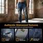 👖 50% RABATT NU! 🔥 Herr Patchwork Slitna Jeans – Robust, casual & unikt slitet utseende – Avslappnad passform, andningsbart denim – perfekt för streetwear eller vardagsstil ✨