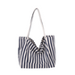 🌸 50 % RABATT NU! 🌸 Klassisk randig strand- & shoppingväska – rymlig, stilren & perfekt för soliga dagar 🏖️🛍️