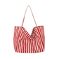 🌸 50 % RABATT NU! 🌸 Klassisk randig strand- & shoppingväska – rymlig, stilren & perfekt för soliga dagar 🏖️🛍️