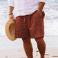 🩳 50% RABATT NU! 🌞 Herr Casual Sommarshorts med Dragsnoddslinning – Mjuk bomull & andningsbar – Avslappnad passform, flera fickor – perfekt för avkoppling, strand eller träning 🏖️