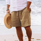 🩳 50% RABATT NU! 🌞 Herr Casual Sommarshorts med Dragsnoddslinning – Mjuk bomull & andningsbar – Avslappnad passform, flera fickor – perfekt för avkoppling, strand eller träning 🏖️