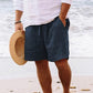 🩳 50% RABATT NU! 🌞 Herr Casual Sommarshorts med Dragsnoddslinning – Mjuk bomull & andningsbar – Avslappnad passform, flera fickor – perfekt för avkoppling, strand eller träning 🏖️